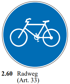 2.60 Radweg (Art. 33)