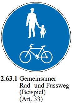 2.63.1 Gemeinsamer Rad- und Fussweg (Beispiel) (Art. 33)