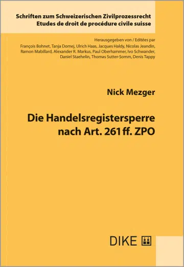 Die Handelsregistersperre nach Art. 261ff.