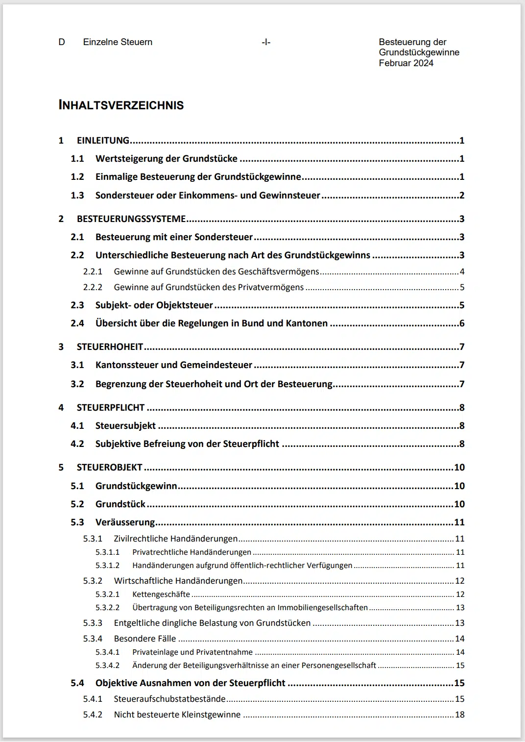 Besteuerung Grundstückgewinne