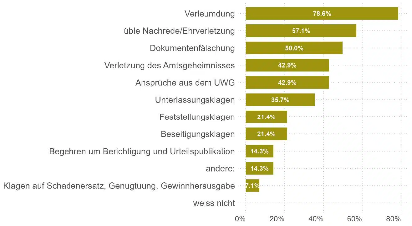 Abbildung 16: Studie Missbräuchliche Gerichtsklagen gegen Medienschaffende