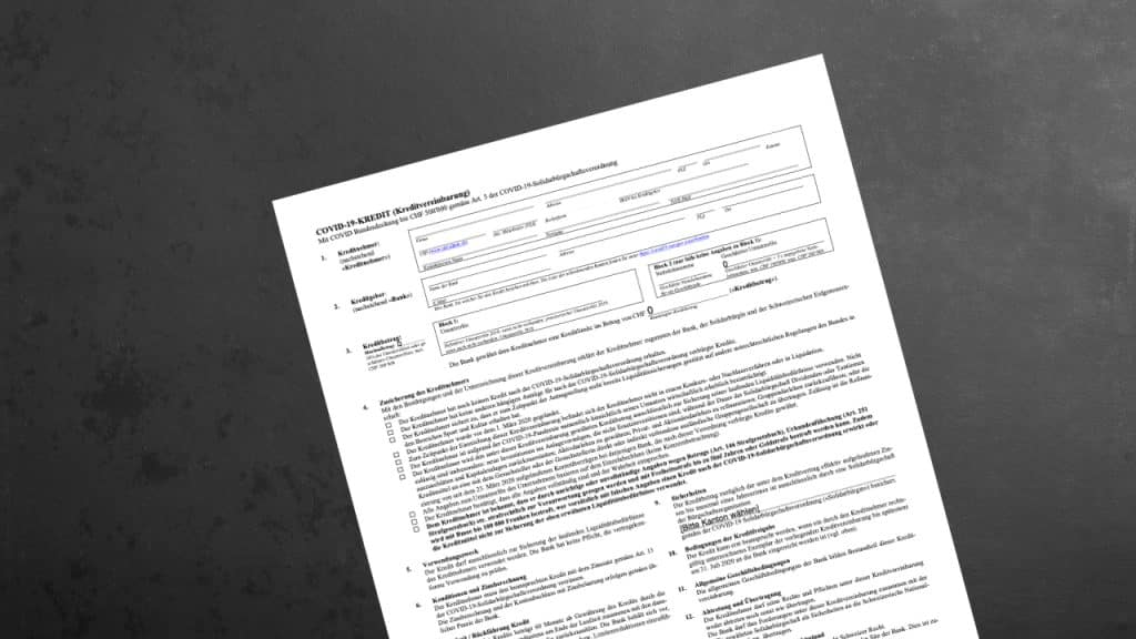 Covid Kredit Formular